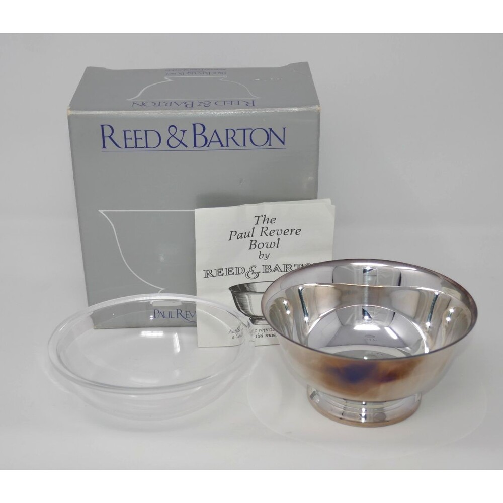 Reed & Barton Paul Revere Silverplated Bowl #101 with Plastic Liner TARNISHED